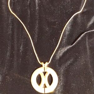 White House Black Market long gold colored necklace